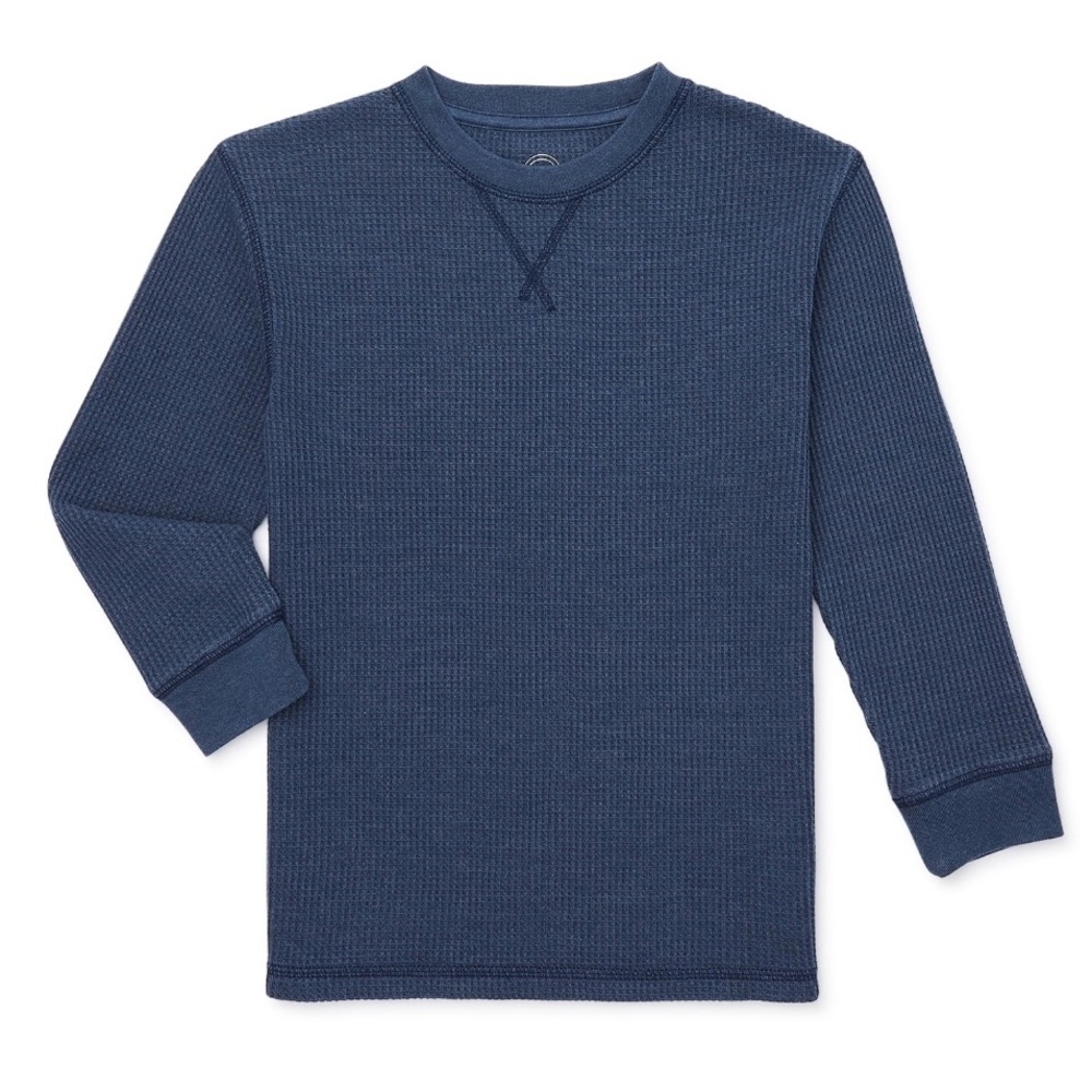 Blue Long Sleeve Thermal Shirt